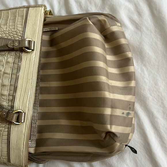 Brahmin Misha Satchel Handbag-Golden Crocodile - Picture 9 of 11